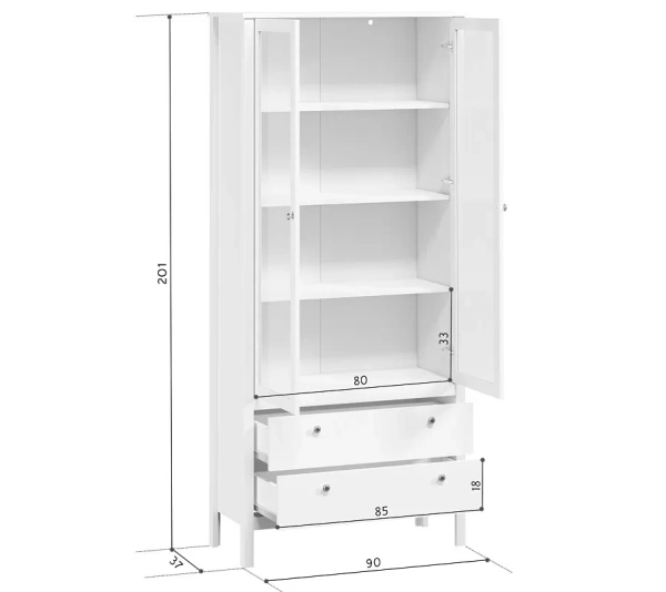 Шкаф ХЕЛЬГА REG2W2S