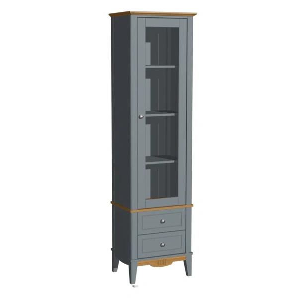 Шкаф для посуды 12 Пенни (Серый 7046/Антик 24)