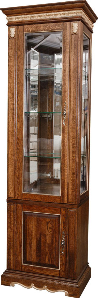 Шкаф комбинированный Милана 1С П4.265.2.09-01(396.09-01) (Черешня с золочением)