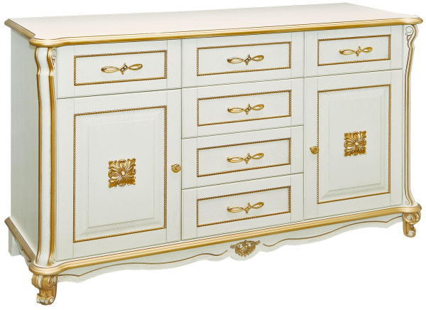 Тумба Алези Люкс П1.349.0.03 (П350.03л) (Слоновая кость с золочением)