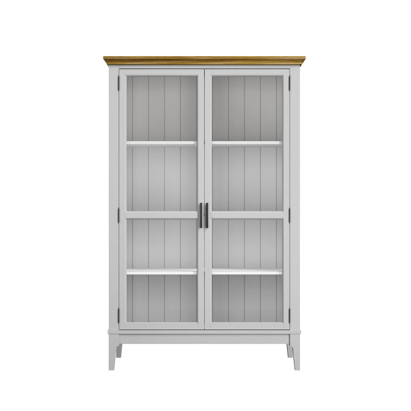 Шкаф для посуды Квадро-С 20 (Белый лак + антик №24)