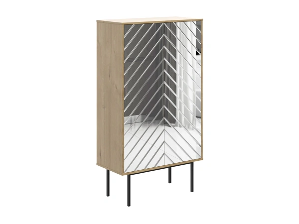 Шкаф Boho высокий / зеркало (Корпус Дуб Корбридж, Фасад Зеркало простое)