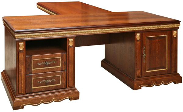 Стол Милана 2П П4.265.2.02(396.02) (Черешня с золочением)