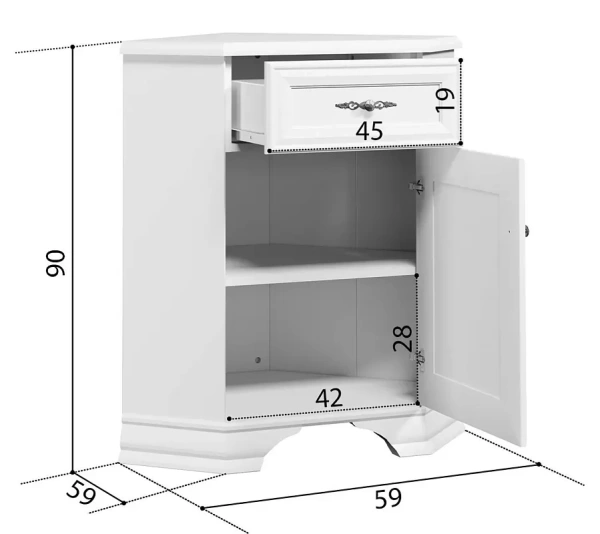 Тумба КЕНТАКИ S320-KOMN1D1S/P