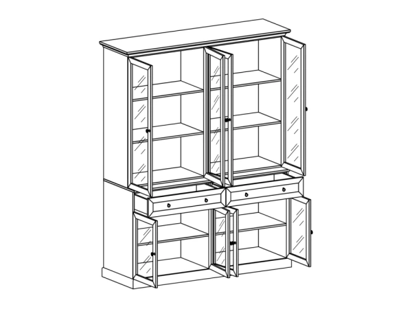 Шкаф-витрина Caprio белый