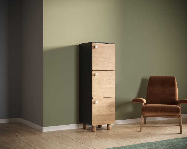 Шкаф узкий с тремя дверками Split SP20