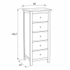 Комод Кантри Hemnes 05 ММЦ (Блек)