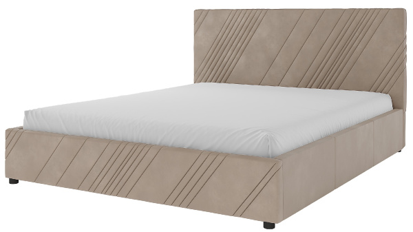 Кровать двуспальная Нельсон Диагональ (СТАНДАРТ, 3 ВАРИАНТ серо-бежевый, Диагональ 1400х2000 Без подъемного механизма)