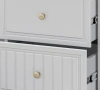 Комод Мэгги 5 ящиков (5 ЯЩИКОВ ,ЛДСП/МДФ Белый снег/Лак Белый)