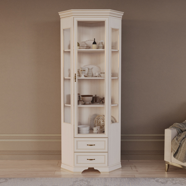 Шкаф-витрина угловой Сиена