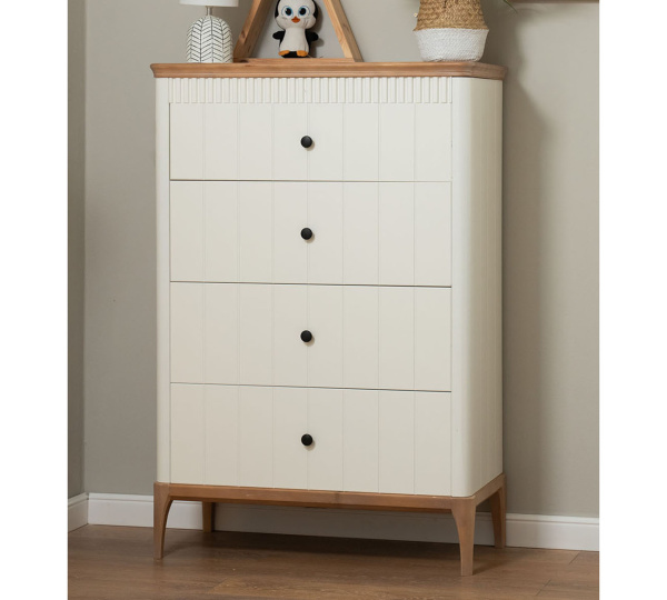 Комод Вида №28 (Фасад Ёлка, Цвет Эмаль,  Высота ножек 180)