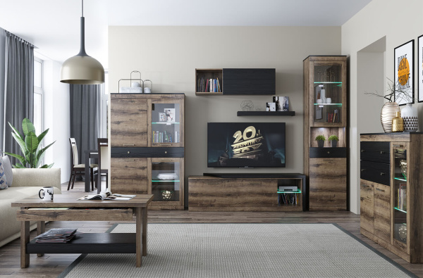 Шкаф с витриной 1V1D1SN ДЖАГГЕР