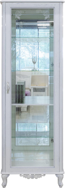 Шкаф с витриной Флорентина БМ2.851.0.05(2680) (Белый агат)
