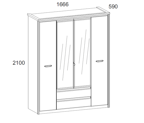 Шкаф 4DG2S Z  ДЖАЗ