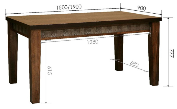Стол Тунис 1Р П6.343.4.02 (П352.02)