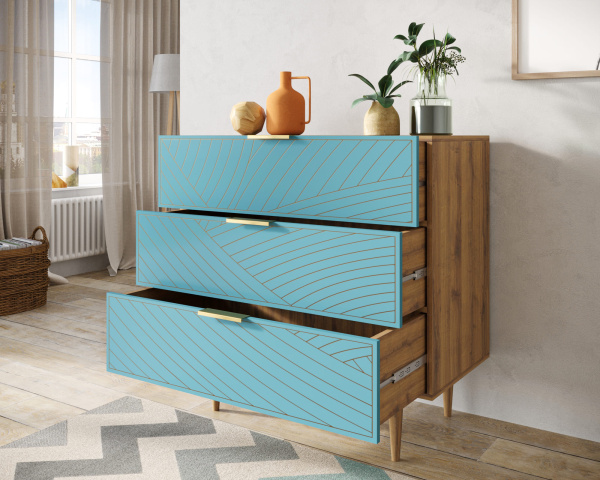 Комод с тремя ящиками Line LN12/GR1