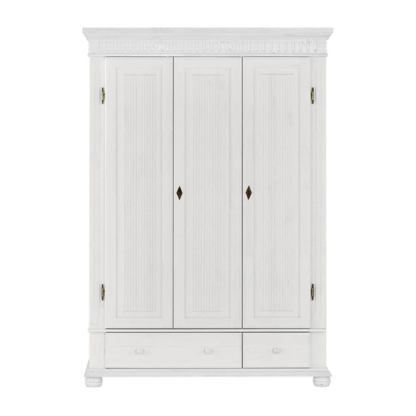 Шкаф детский Хельсинки 3(N) (белый воск)