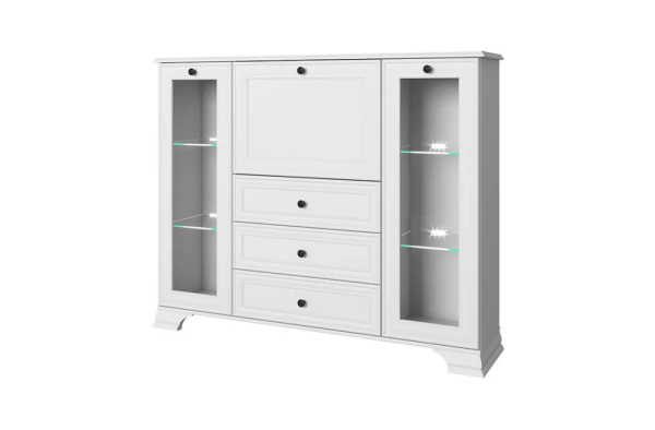 Тумба 2V1D3S ТИФФАНИ Белая