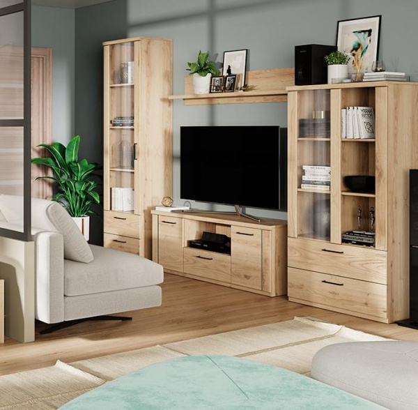 Шкаф с витриной 1V2S3N ДОРСЕТ