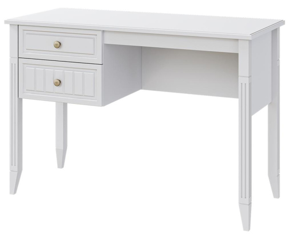 Стол туалетный Мэгги (ЛДСП/МДФ, Белый снег/Лак Белый)