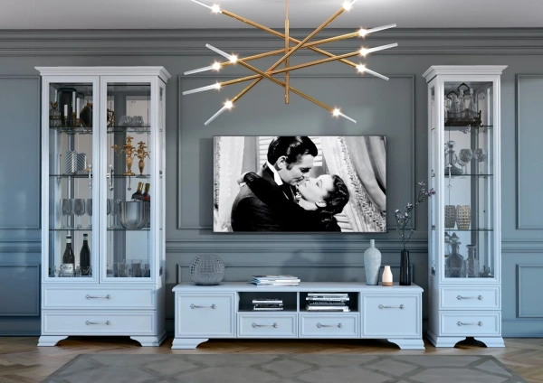 Шкаф с витриной Грация двухдверный 2 стекла