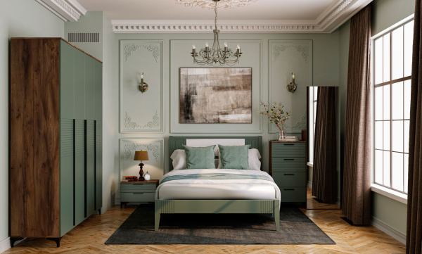 Комод Брента с зеркалом