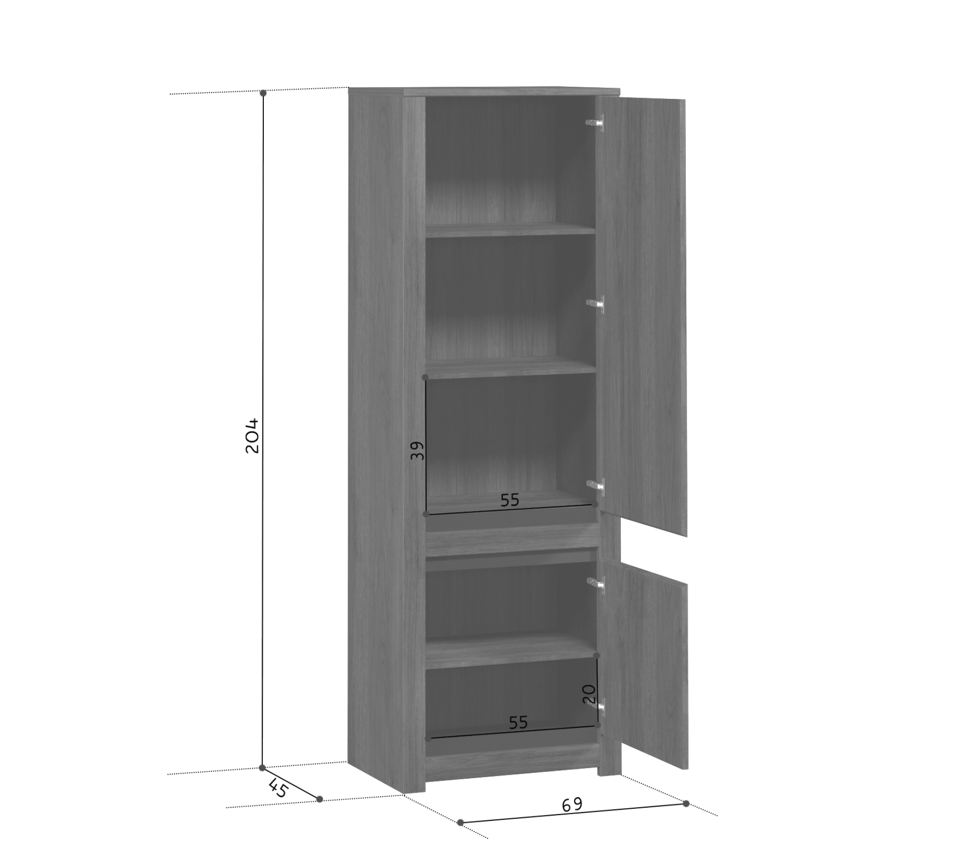 Шкаф КАДА S404-REG2D