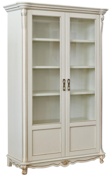 Шкаф 2д Алези П1.350.0.25 (П350.25) (Слоновая кость с золочением)