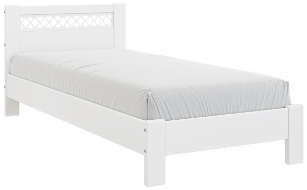 Кровать Шейла (900х2000, цвет Белый античный, кровать одинарная (РАЗБОРНАЯ с Комплектующими))