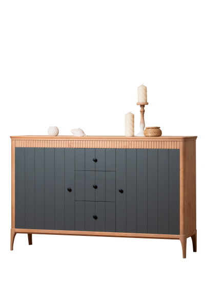 Комод Вида №18 (Фасад Ёлка, Цвет Эмаль,  Высота ножек 180)