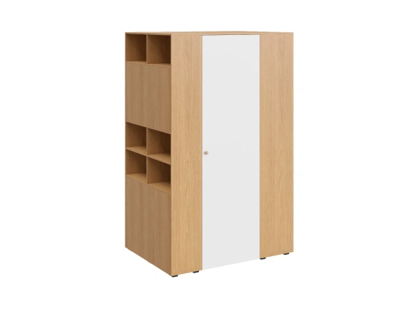 Шкаф-гардероб Play с секцией (Корпус Дуб Корбридж, Фасад Белая Шагрень)