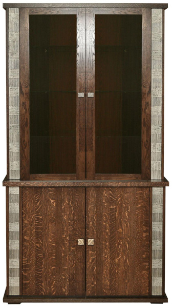 Шкаф 2д Тунис П6.343.0.17 (П343.17Ш) (Венге c серебром)