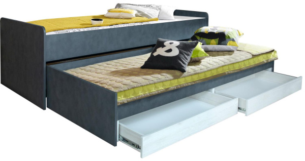 Кровать раздвижная Челси Бум П3.0587.1.06 (Дуб Бордо лайт + Металл Бруклин 900*2000)