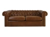 Диван Chesterfield двухместный кожа (Кожа Dizaro-винтаж (Hazelnut))