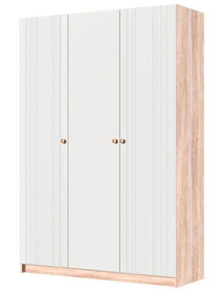 Шкаф распашной Ланзетти ШР-3 (Дуб Торонто/ Жемчуг)