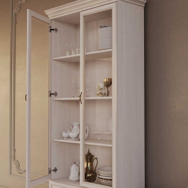 Шкаф (2 стеклодвери) Сиена