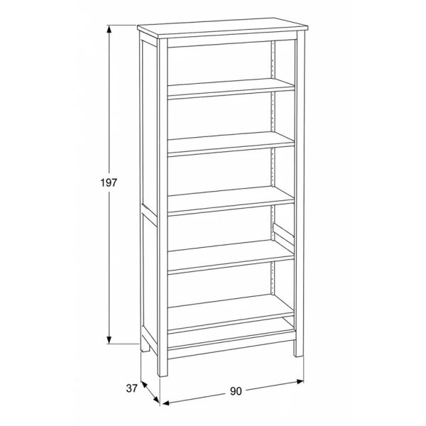 Стеллаж Кантри Hemnes 00 ММЦ (Белый лак)