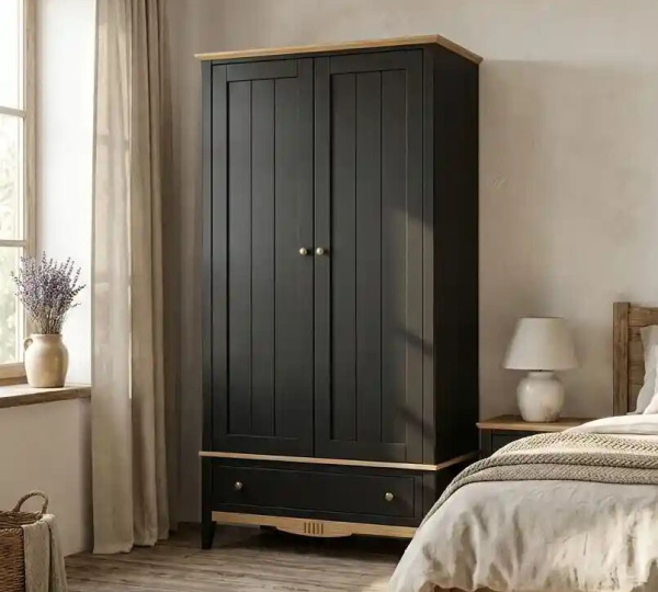 Шкаф NN 21 Пенни комбинированный (Блэк/Антик 24)