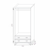 Шкаф распашной двухдверный Сиена