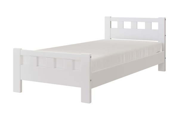 Кровать односпальная Вероника 2 (кровать одинарная 900х2000 цвет Белый античный)