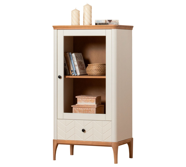 Сервант Вида №2 (Фасад Ёлка, Цвет Эмаль,  Высота ножек 180)