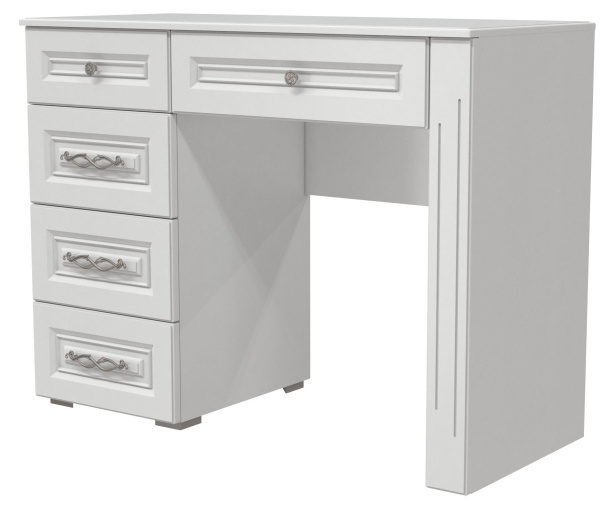 Стол туалетный Олимп (ЛДСП Белый снег/МДФ (лак) Белый)