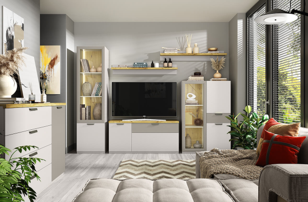 Шкаф с витриной 1V2D1S МОДЕРН