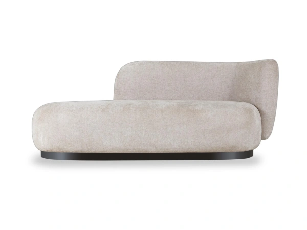 Кушетка Lucca правая / Genesis (Ткань Genesis Cream, Основание Графит)