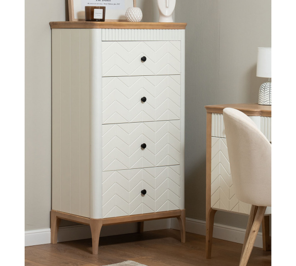 Комод Вида №30 (Фасад Ёлка, Цвет Эмаль,  Высота ножек 180)