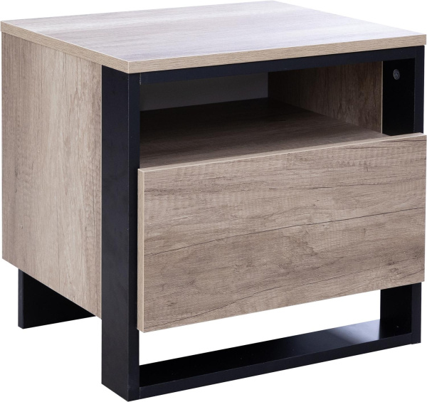Тумба прикроватная Каньон Лофт П3.0561.1.03 (Дуб Каньон+чёрный)