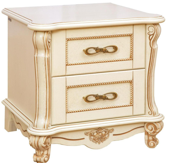 Тумба прикроватная Алези П1.350.1.20 (П349.03) (Слоновая кость с золочением)