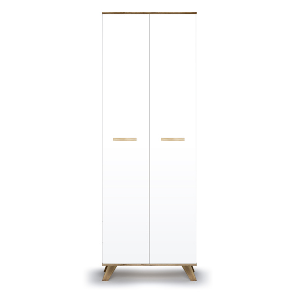 Шкаф 800 высокий Вега Скандинавия (Дуб Каньон/белый глянец)