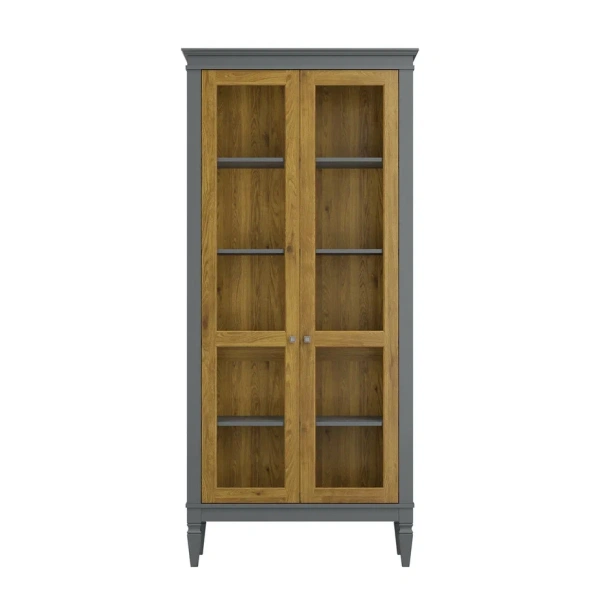 Шкаф для посуды Ольса-С 200 (серый №7042 + антик №24)