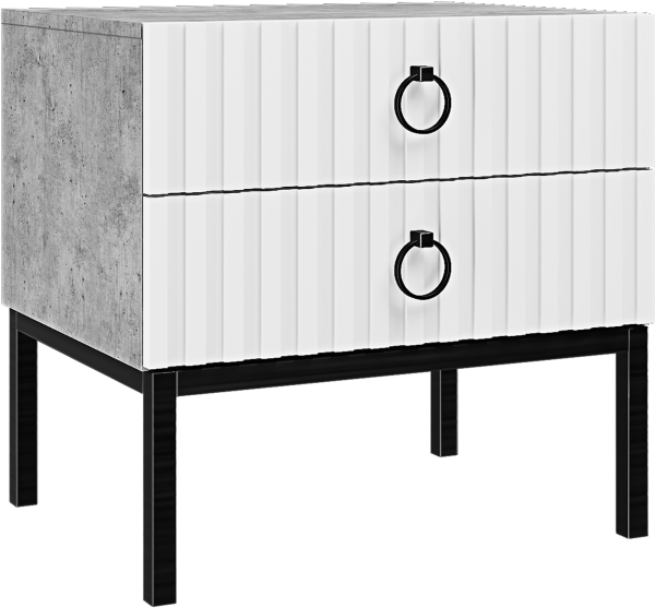 Тумба Бержер (Метрополитан Грей/Белый)